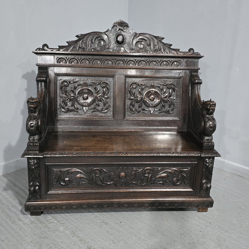 Super Oak Monks Hall Bench