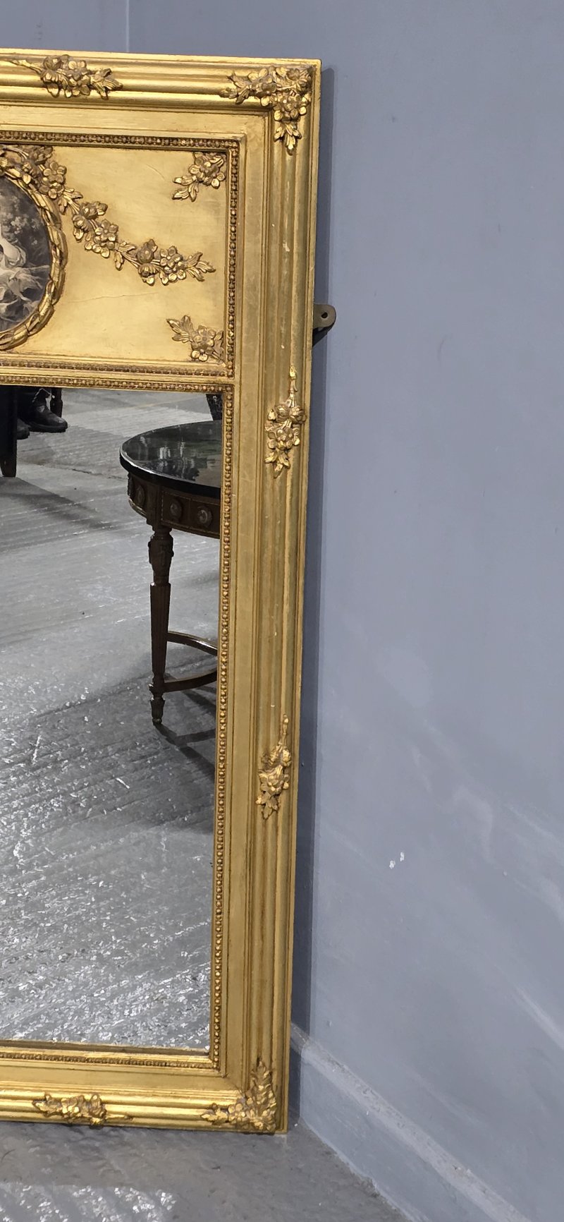 French Gilt Trumeau Mirror