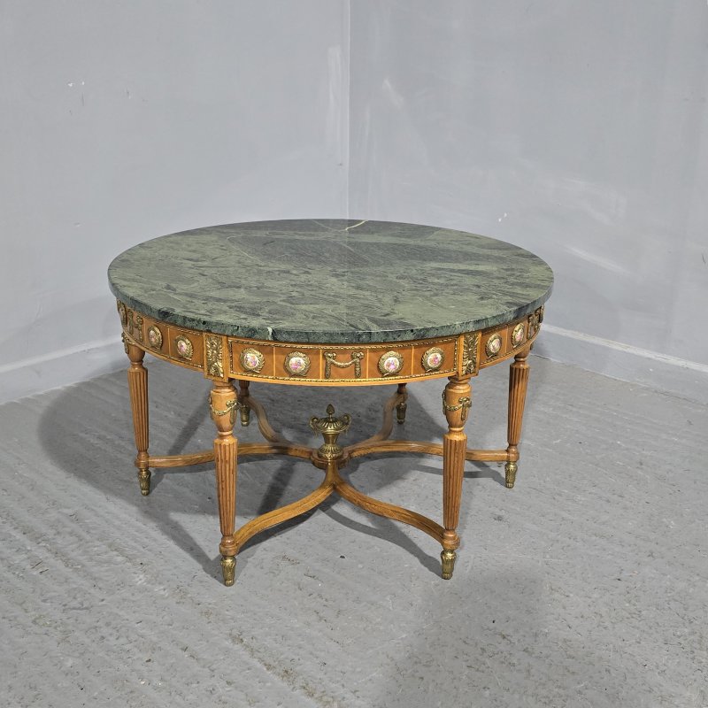 Super Marble and Porcelain Plaque Coffee Table