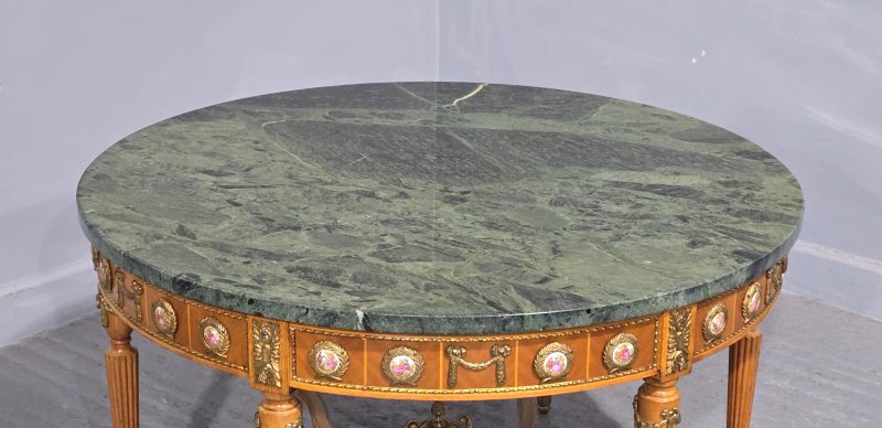 Super Marble and Porcelain Plaque Coffee Table - Image 2