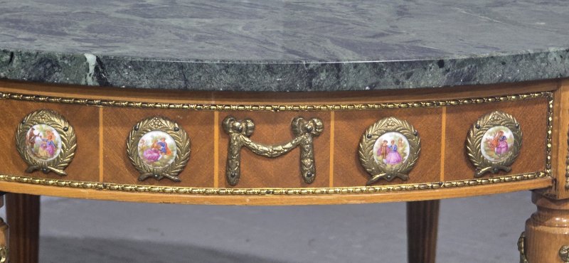 Super Marble and Porcelain Plaque Coffee Table - Image 7