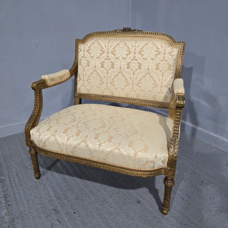 French Gilt Two Seat Sofa