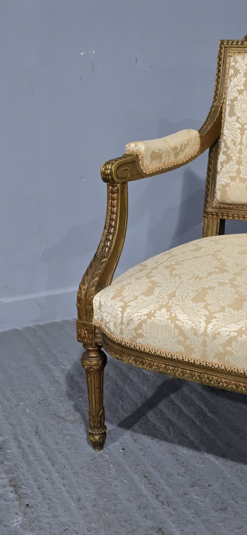 French Gilt Two Seat Sofa - Image 4