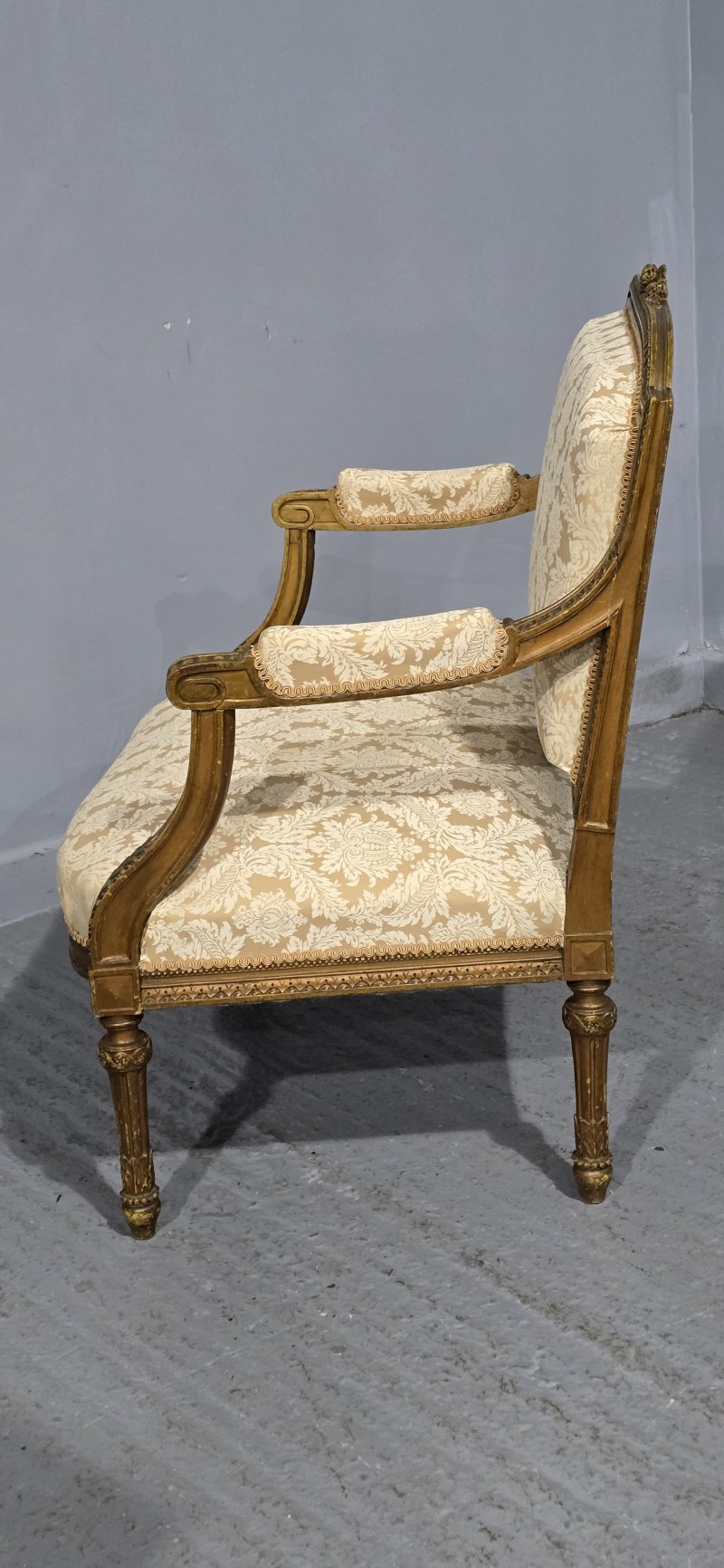French Gilt Two Seat Sofa - Image 6