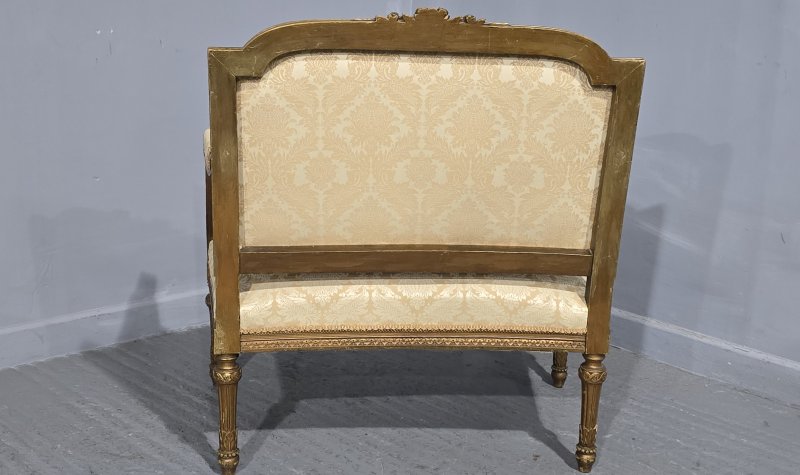French Gilt Two Seat Sofa - Image 2