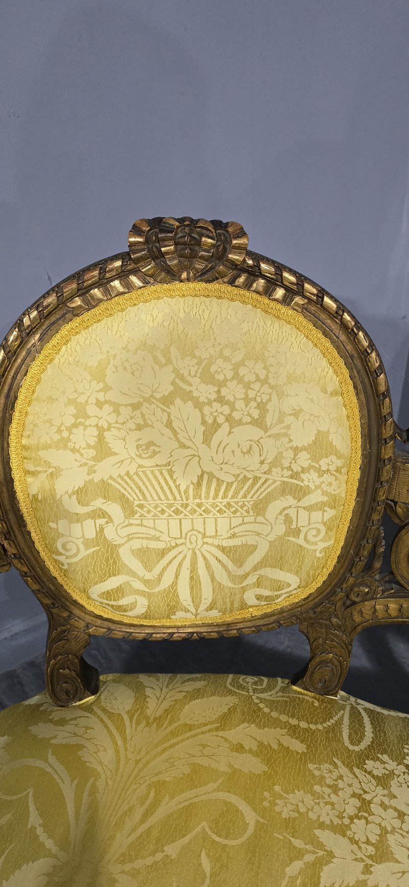 French Gilt Two Seat Sofa - Image 10