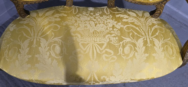 French Gilt Two Seat Sofa - Image 12