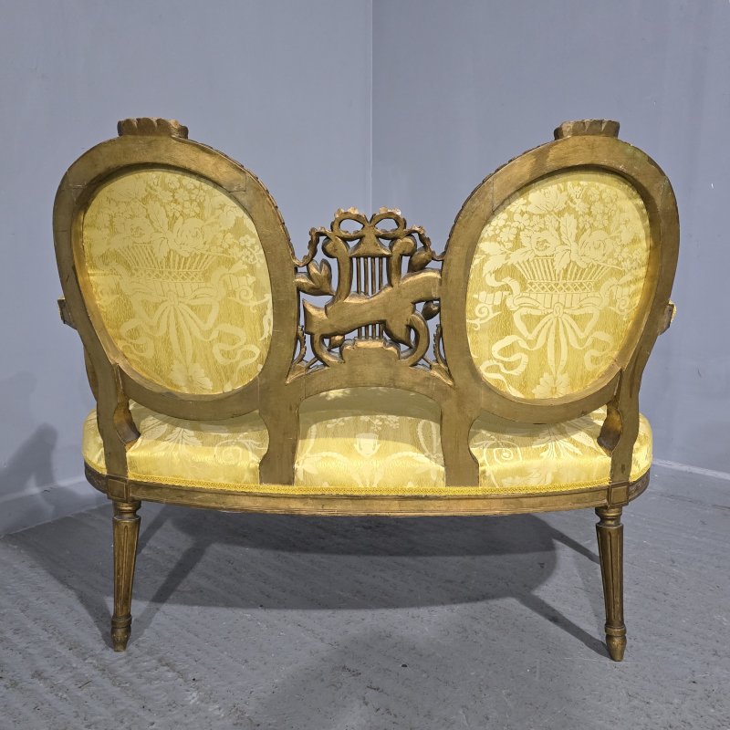 French Gilt Two Seat Sofa - Image 6