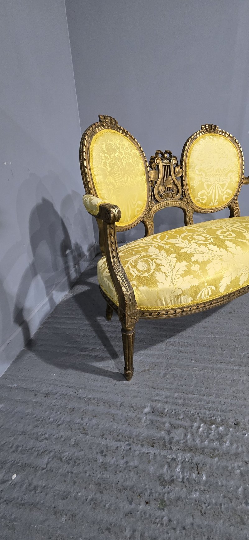 French Gilt Two Seat Sofa - Image 14