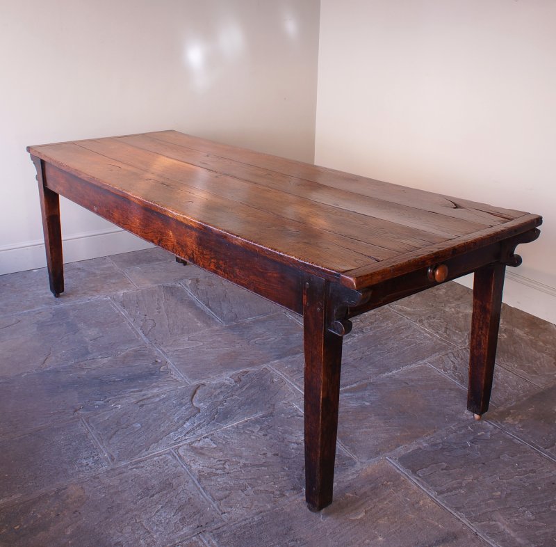 English 18th Century Oak Farmhouse Dining Table