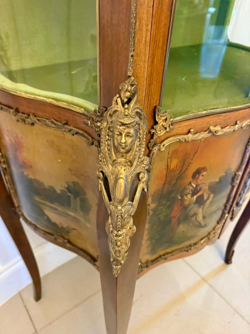 Antique Victorian Quality French Vernis Martin Vitrine/Display Cabinet - Image 3