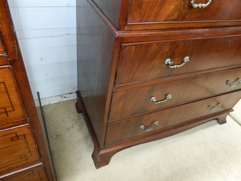 Edwardian Mahogany Chest on Chest - Image 7