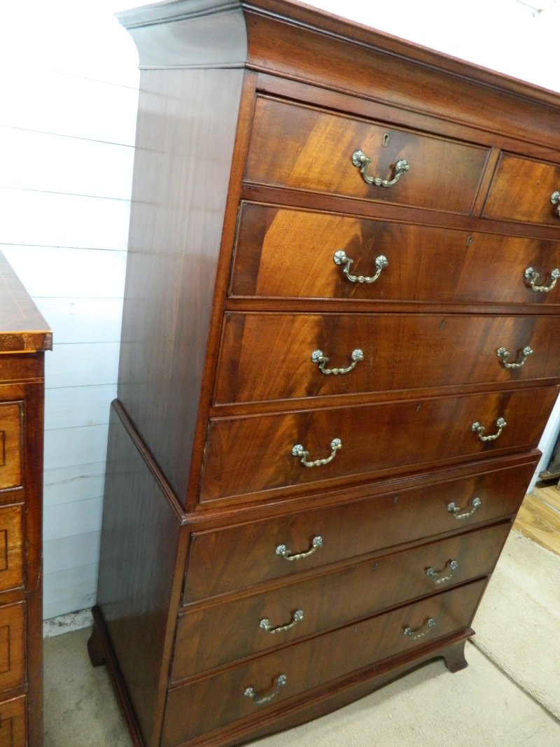 Edwardian Mahogany Chest on Chest - Image 8