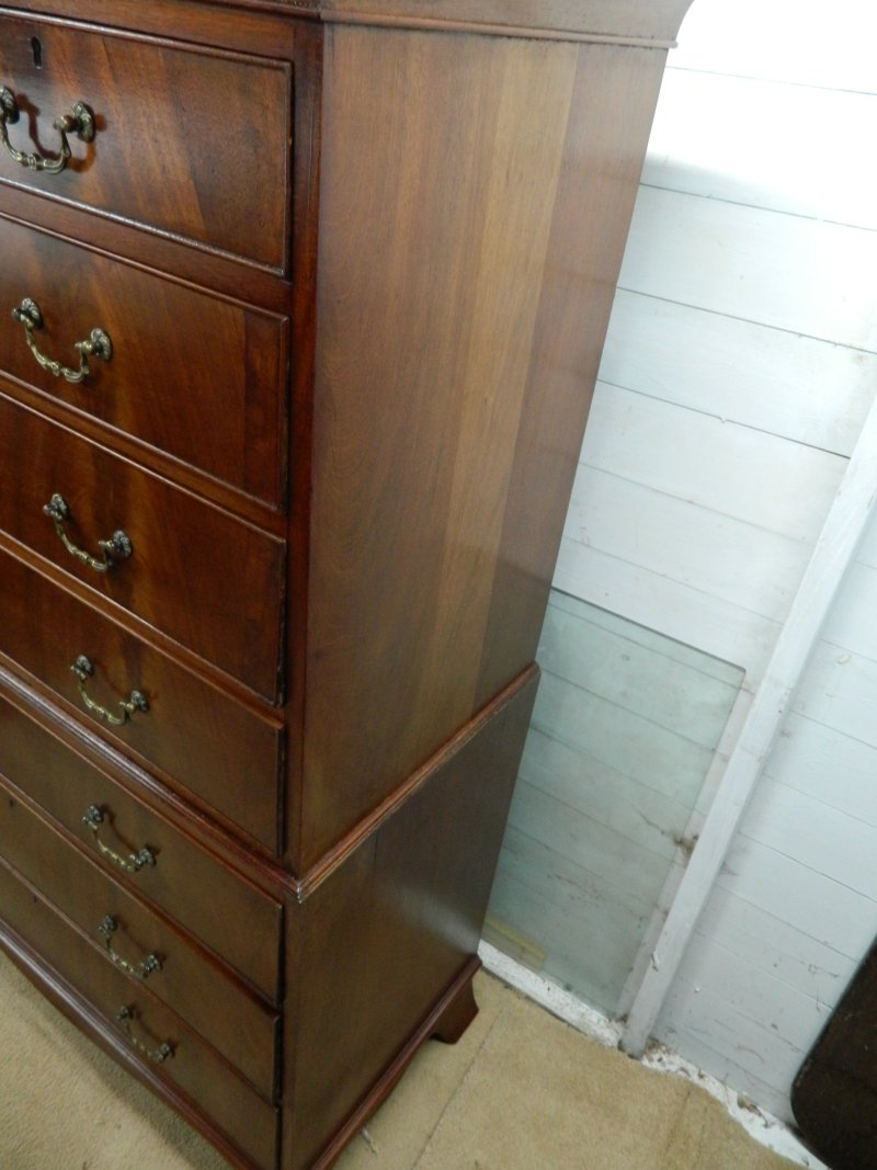 Edwardian Mahogany Chest on Chest - Image 9