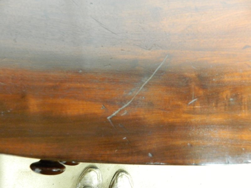 Victorian Mahogany Bow Front Chest of Drawers - Image 6