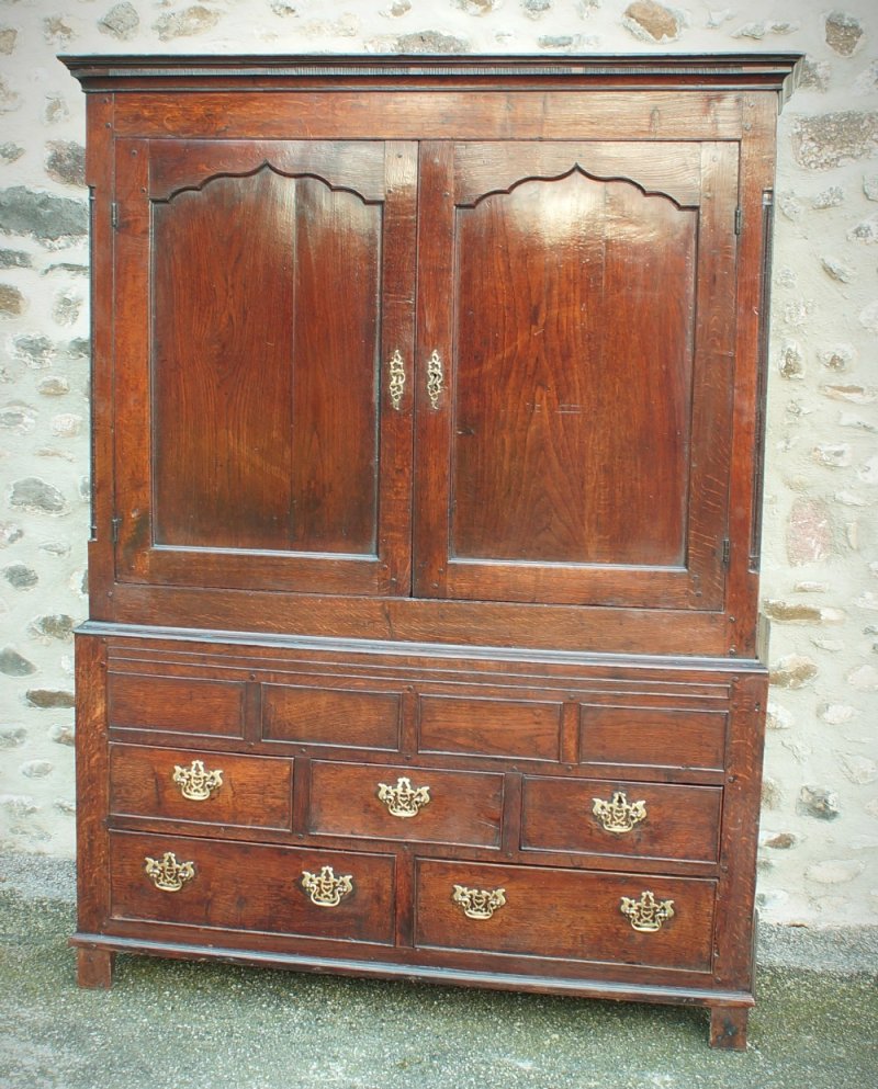 Georgian Oak Linen Press Cupboard