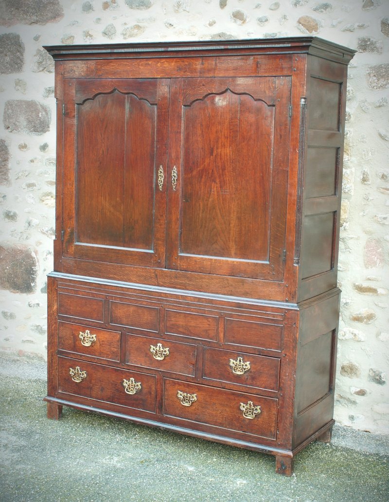 Georgian Oak Linen Press Cupboard
