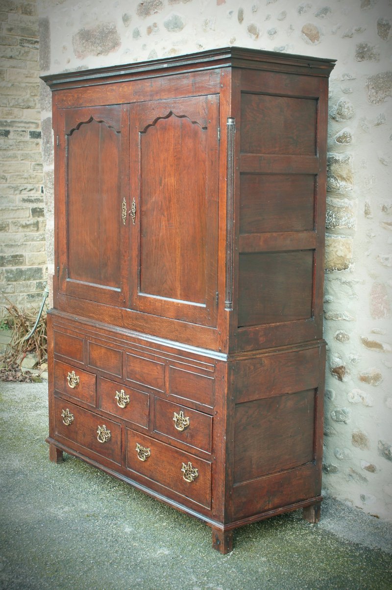Georgian Oak Linen Press Cupboard