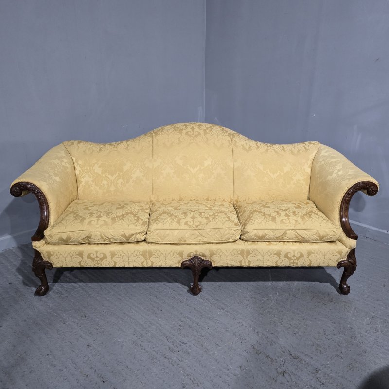 Outstanding Camel Backed Mahogany Sofa