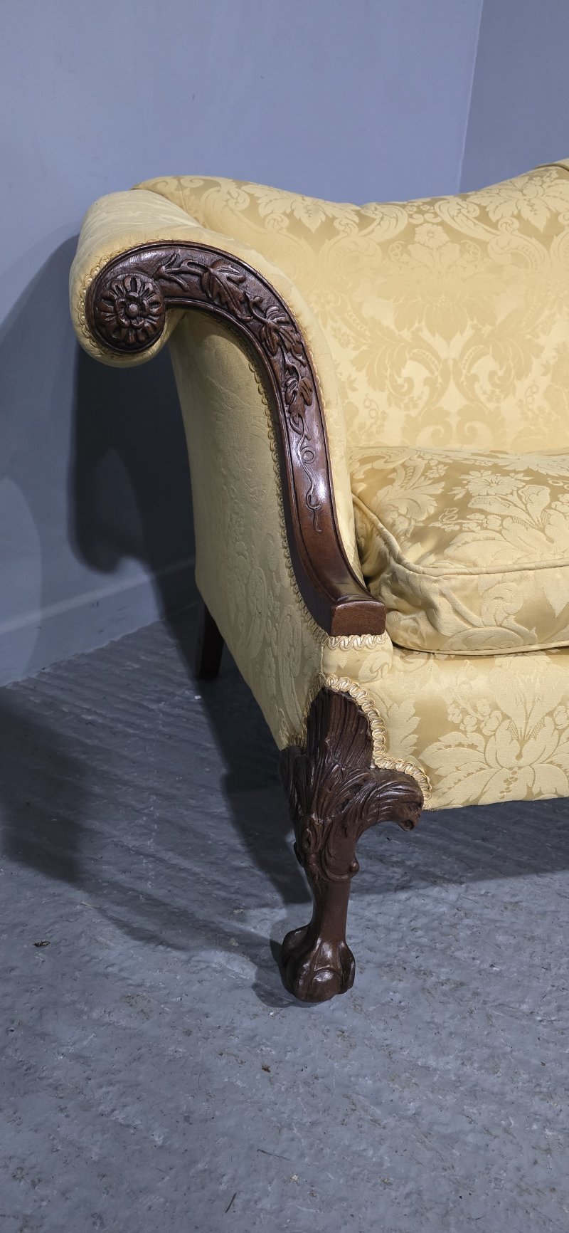 Outstanding Camel Backed Mahogany Sofa - Image 5