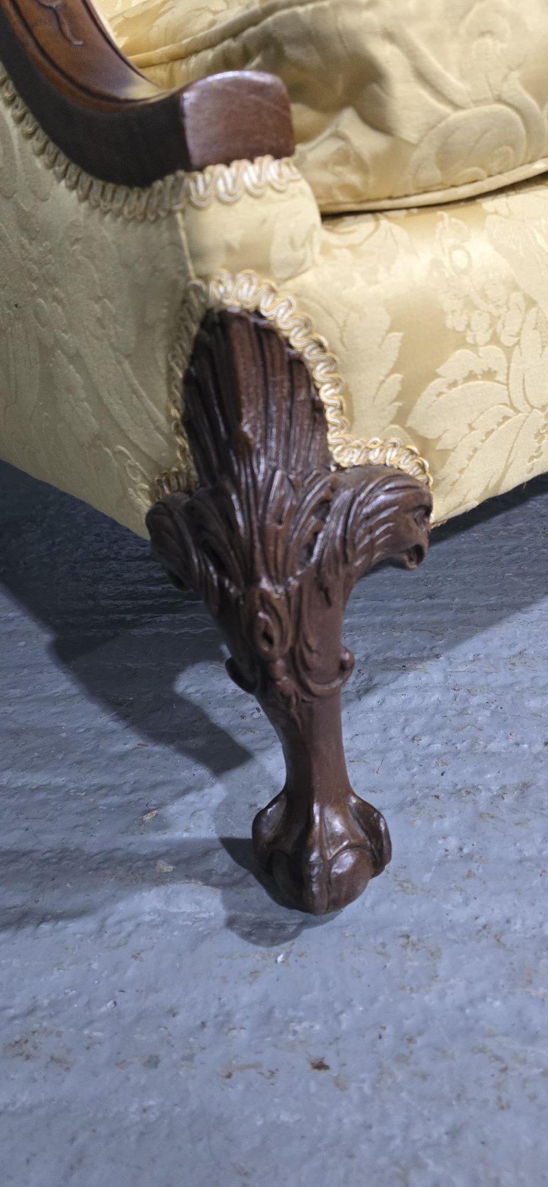 Outstanding Camel Backed Mahogany Sofa - Image 11