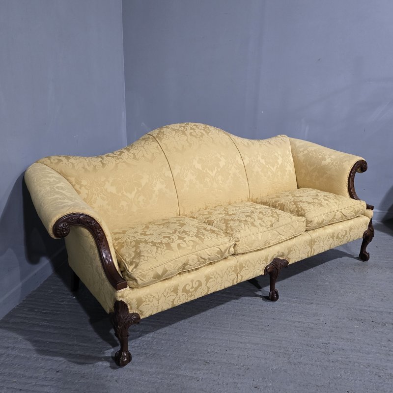 Outstanding Camel Backed Mahogany Sofa - Image 13