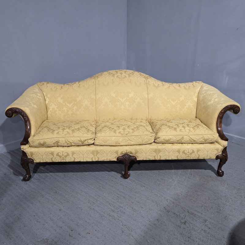 Outstanding Camel Backed Mahogany Sofa - Image 15