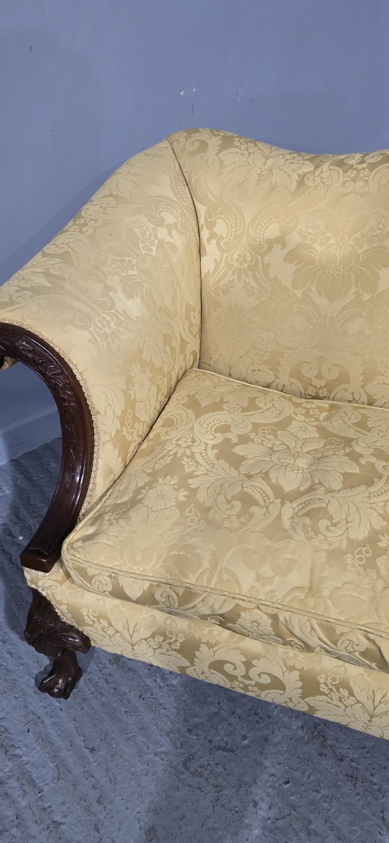 Outstanding Camel Backed Mahogany Sofa - Image 16