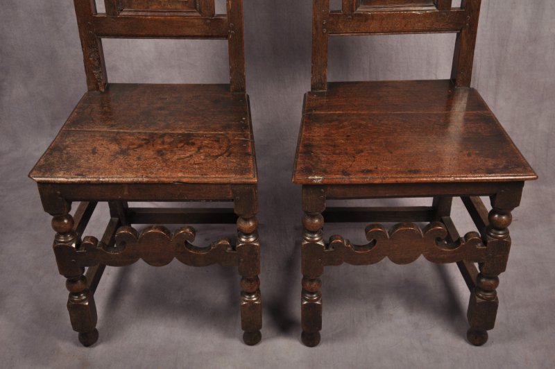 Set Of Four 17th Century Oak Chairs - Image 3