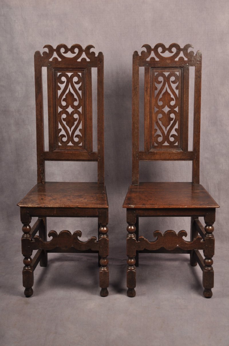 Set Of Four 17th Century Oak Chairs - Image 2