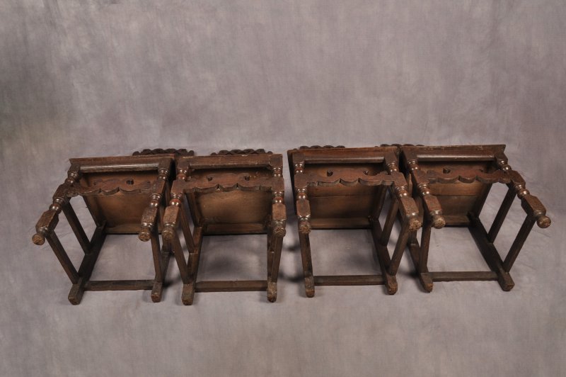Set Of Four 17th Century Oak Chairs - Image 12