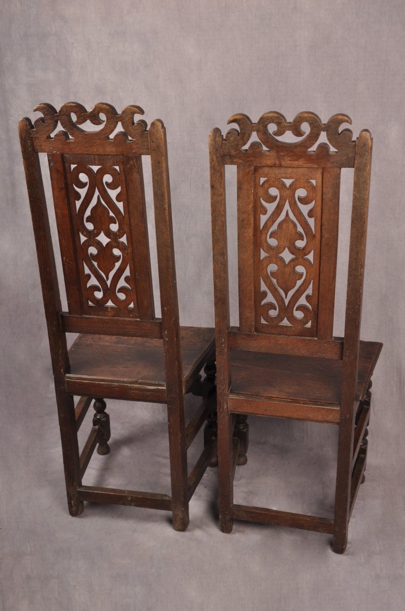 Set Of Four 17th Century Oak Chairs - Image 11