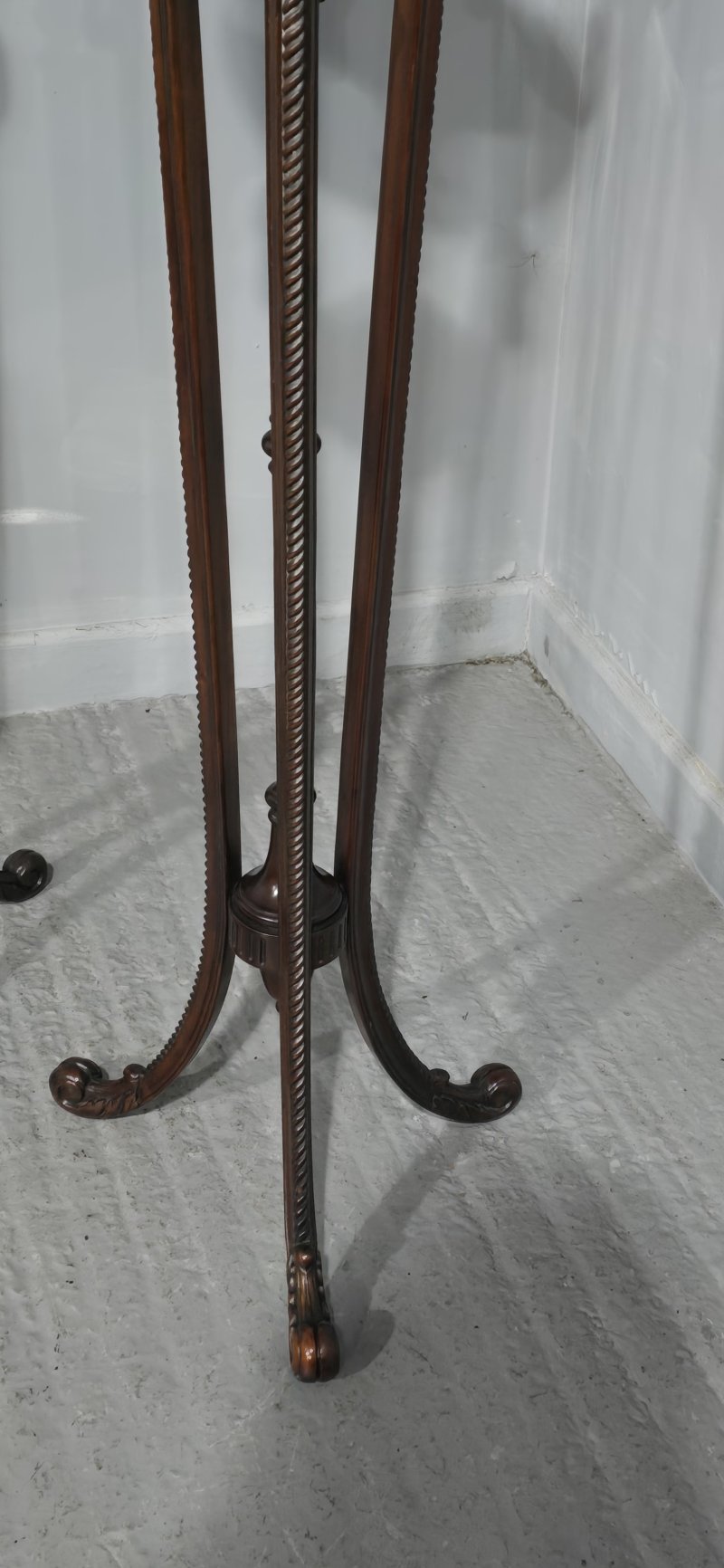 Fine Pair Mahogany Torchere Pedestal Stands - Image 8