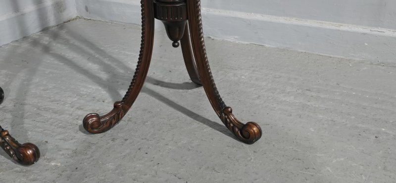 Fine Pair Mahogany Torchere Pedestal Stands - Image 14