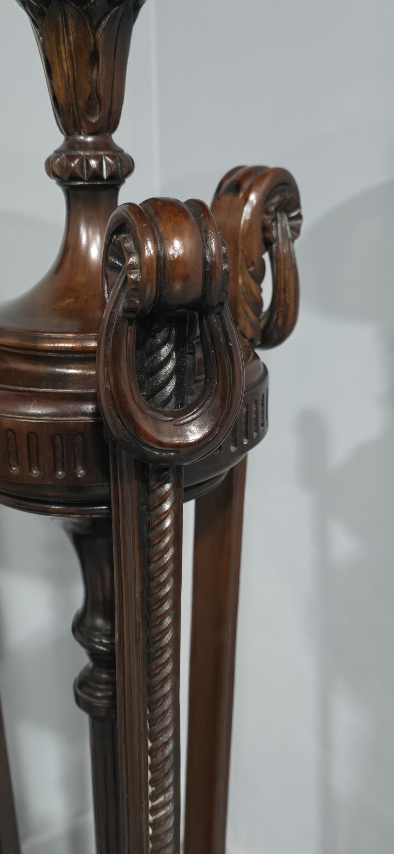Fine Pair Mahogany Torchere Pedestal Stands - Image 10
