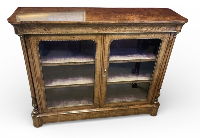 Victorian Burr Walnut Pier Cabinet - Image 3