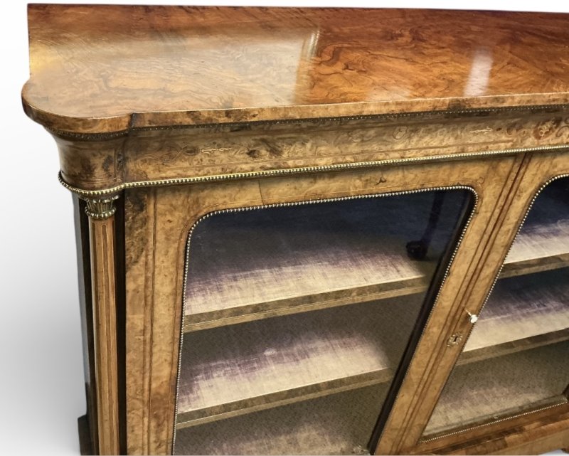 Victorian Burr Walnut Pier Cabinet - Image 5