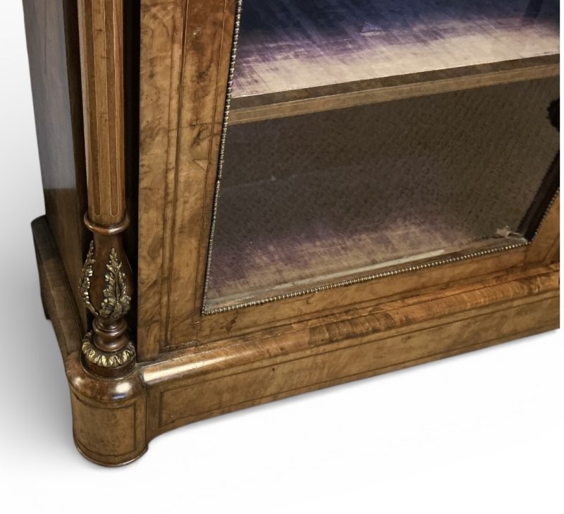 Victorian Burr Walnut Pier Cabinet - Image 7