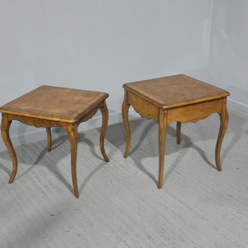 Pair Burr Elm Lamp Tables - Image 2