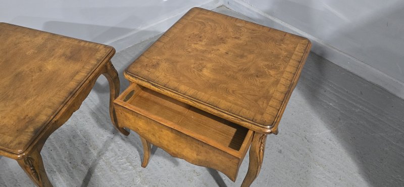 Pair Burr Elm Lamp Tables - Image 8