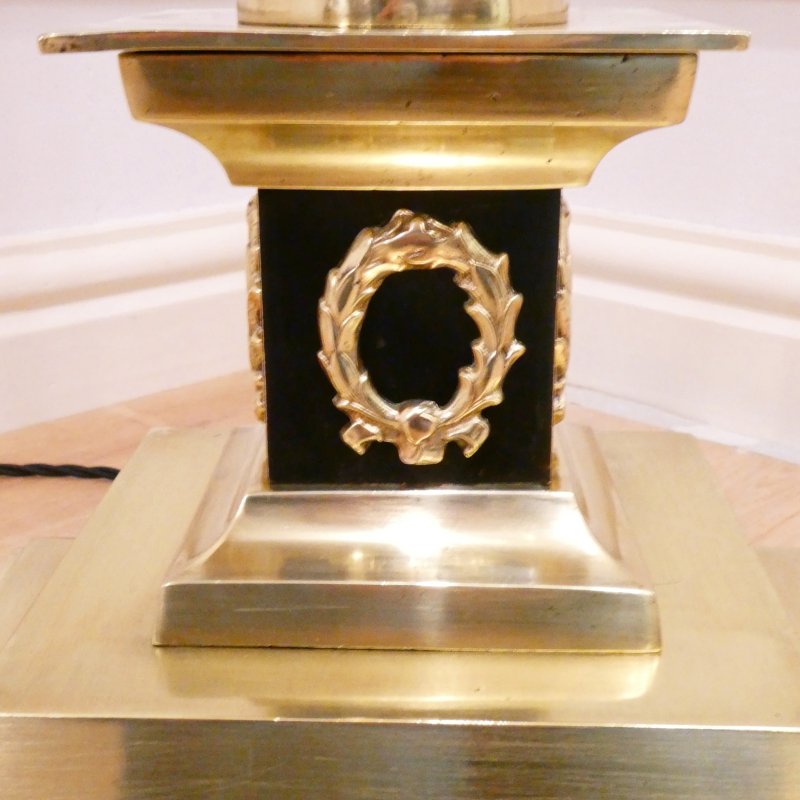 Victorian Brass Corinthian Column Floor Lamp - Image 5