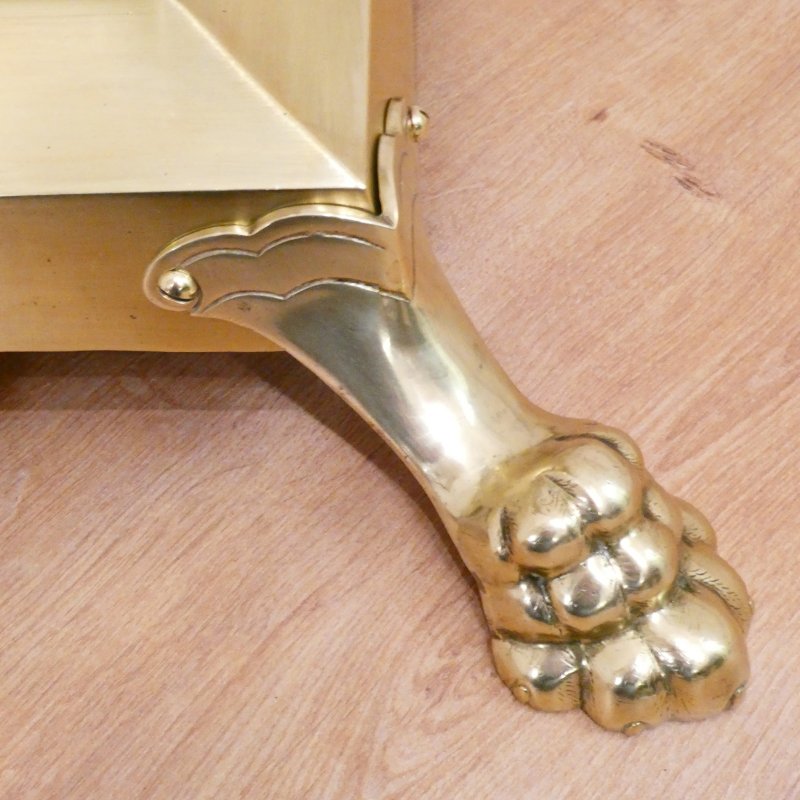 Victorian Brass Corinthian Column Floor Lamp - Image 6