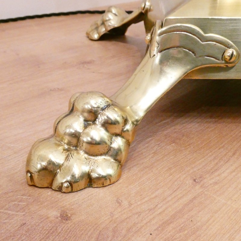 Victorian Brass Corinthian Column Floor Lamp - Image 7