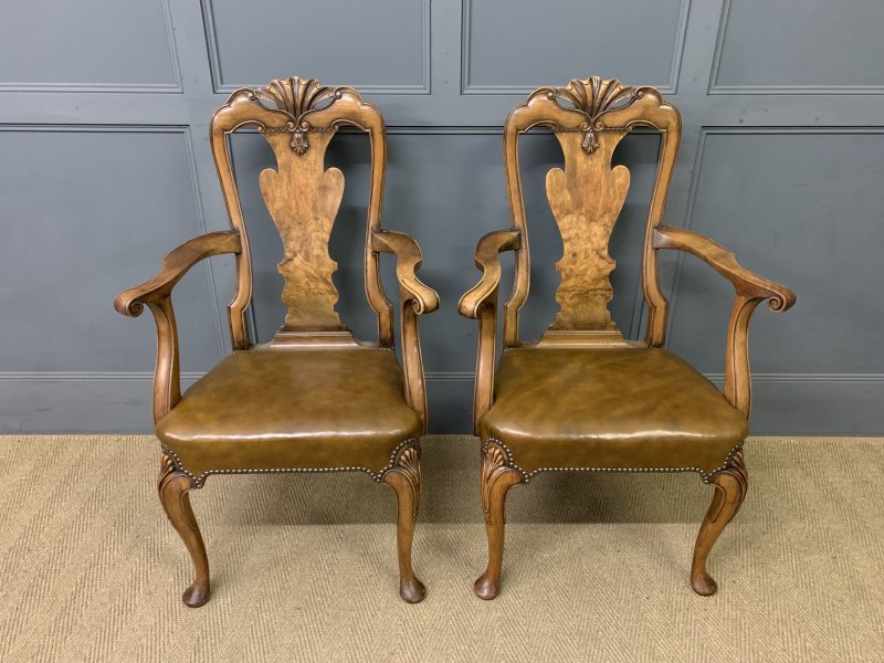 Waring & Gillow Set of 8 Queen Anne Style Chairs - Image 12