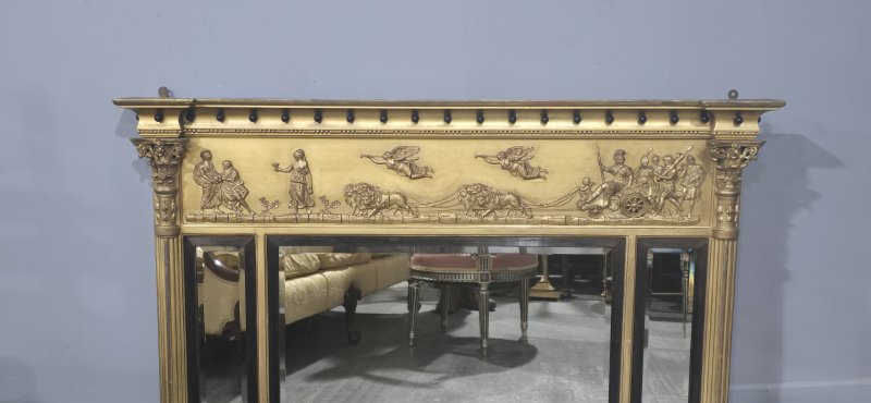 Superb Regency Triple Plate Mirror - Image 2