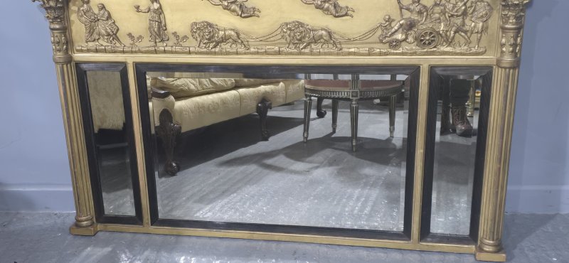 Superb Regency Triple Plate Mirror - Image 6