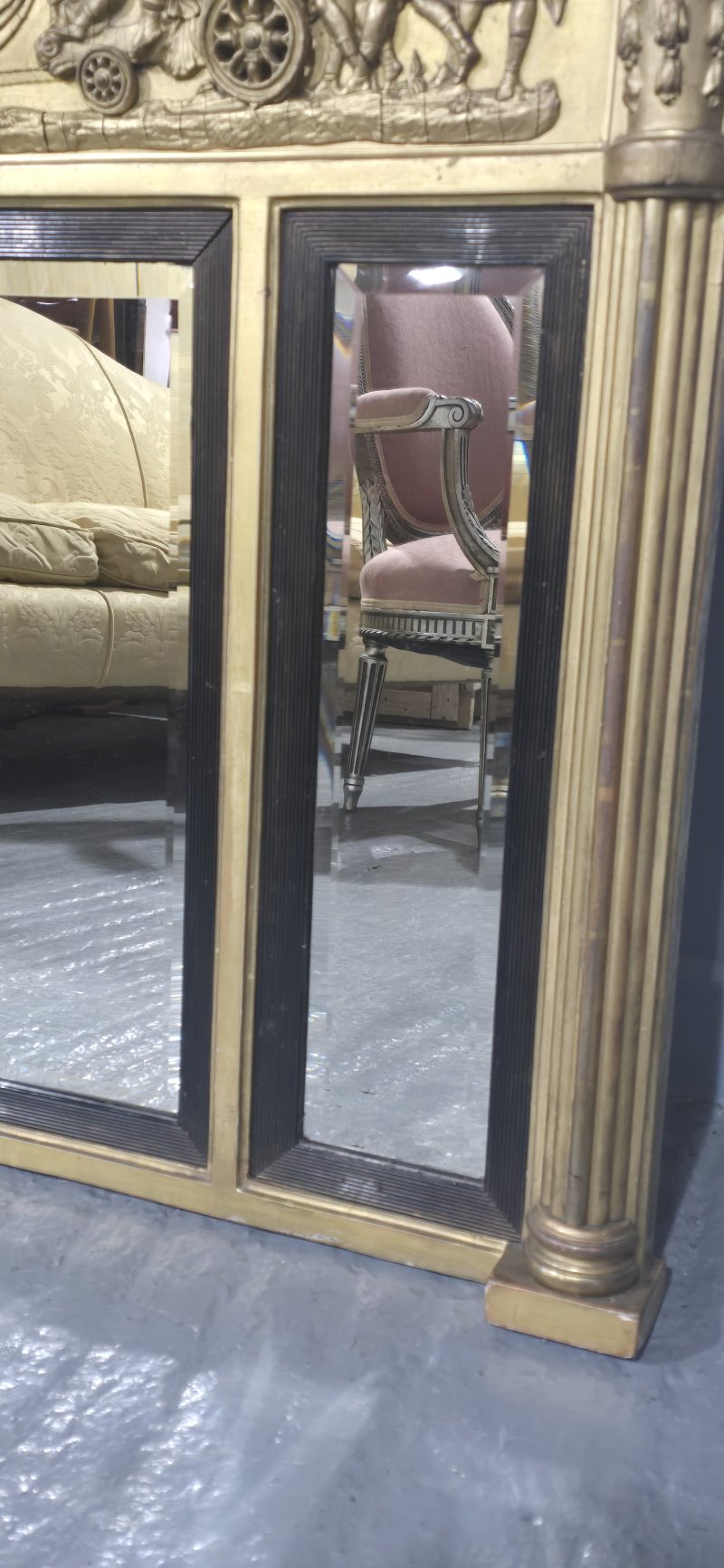 Superb Regency Triple Plate Mirror - Image 3