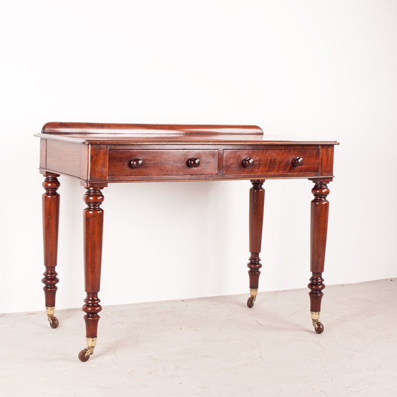 Fine Quality 19thC Mahogany Two Drawer Side Table by W Williamson & Sons of Guildford - Image 2