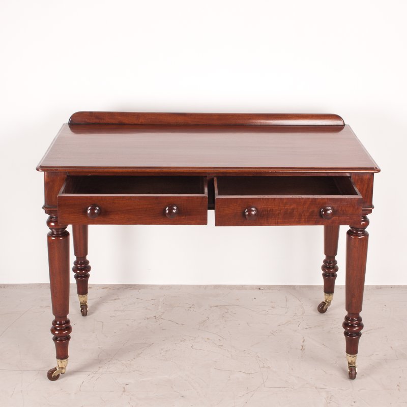 Fine Quality 19thC Mahogany Two Drawer Side Table by W Williamson & Sons of Guildford - Image 4
