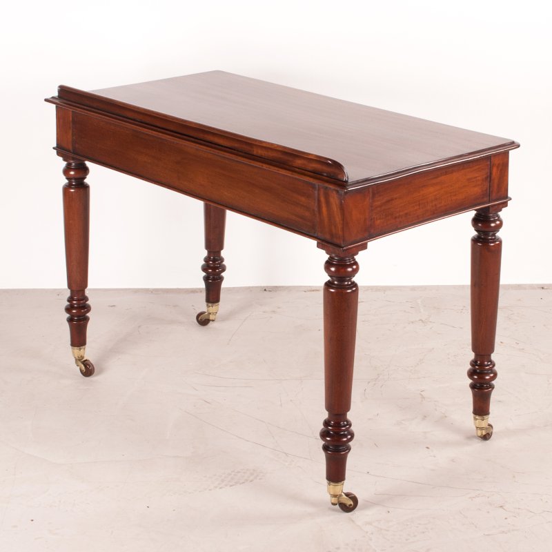 Fine Quality 19thC Mahogany Two Drawer Side Table by W Williamson & Sons of Guildford - Image 9